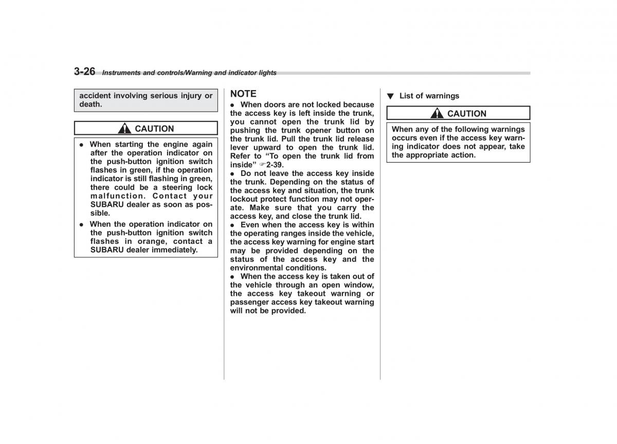 Subaru XV Crosstrek owners manual / page 167