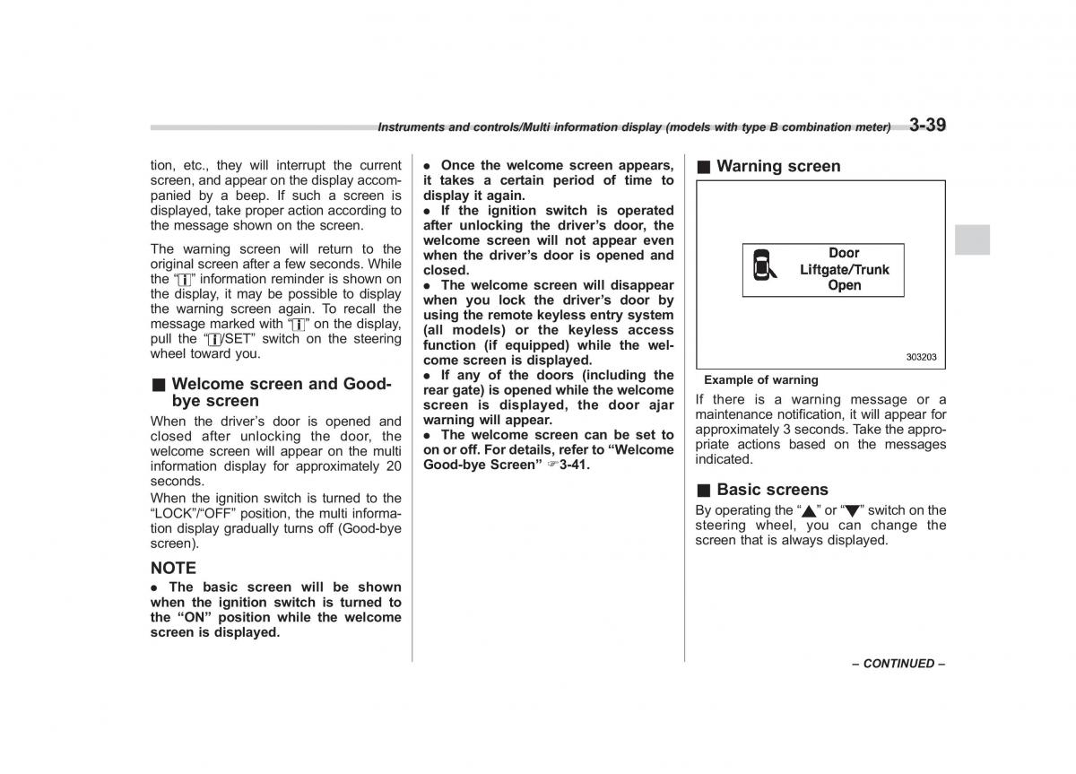 Subaru XV Crosstrek owners manual / page 180