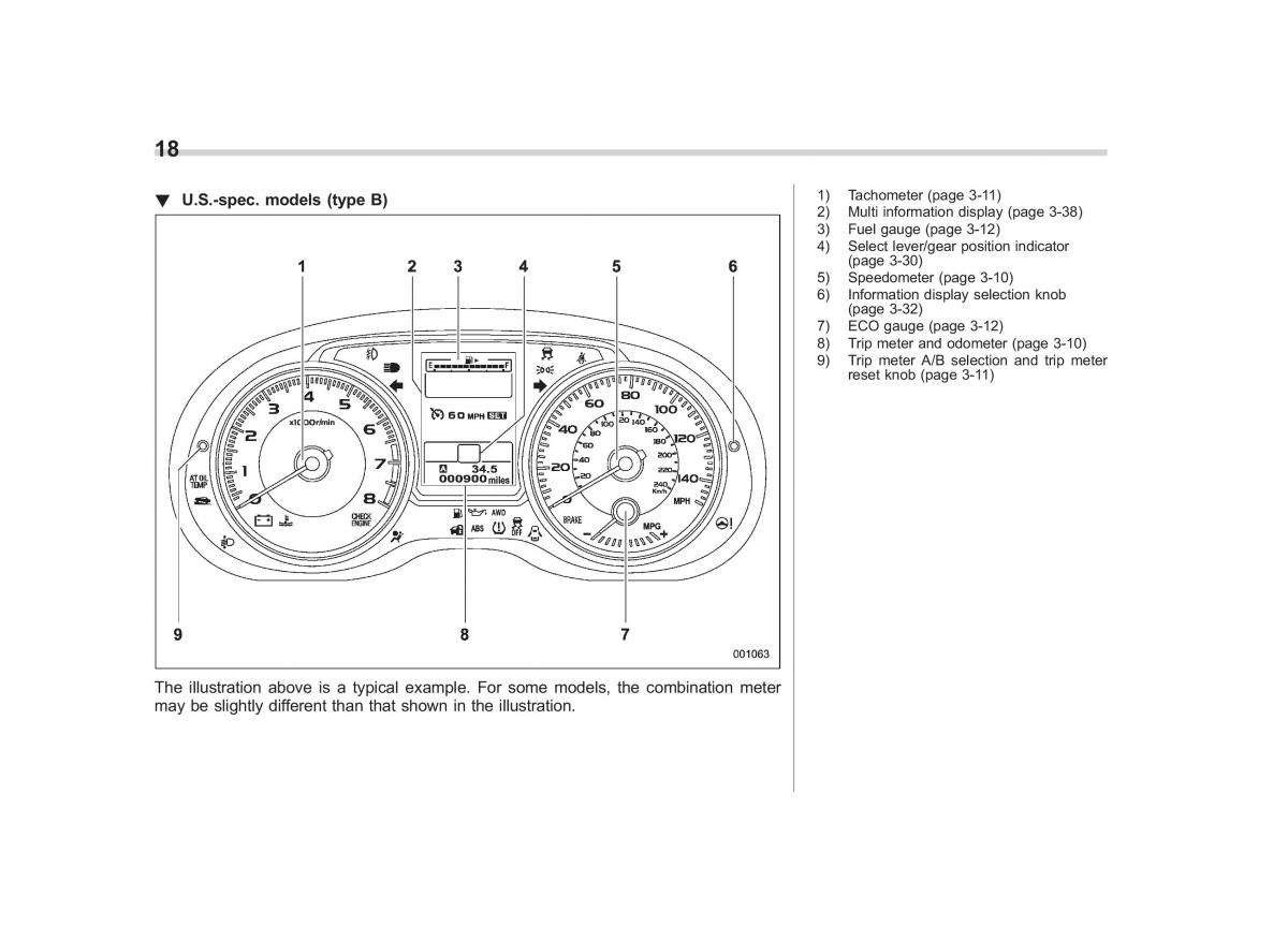 Subaru XV Crosstrek owners manual / page 21