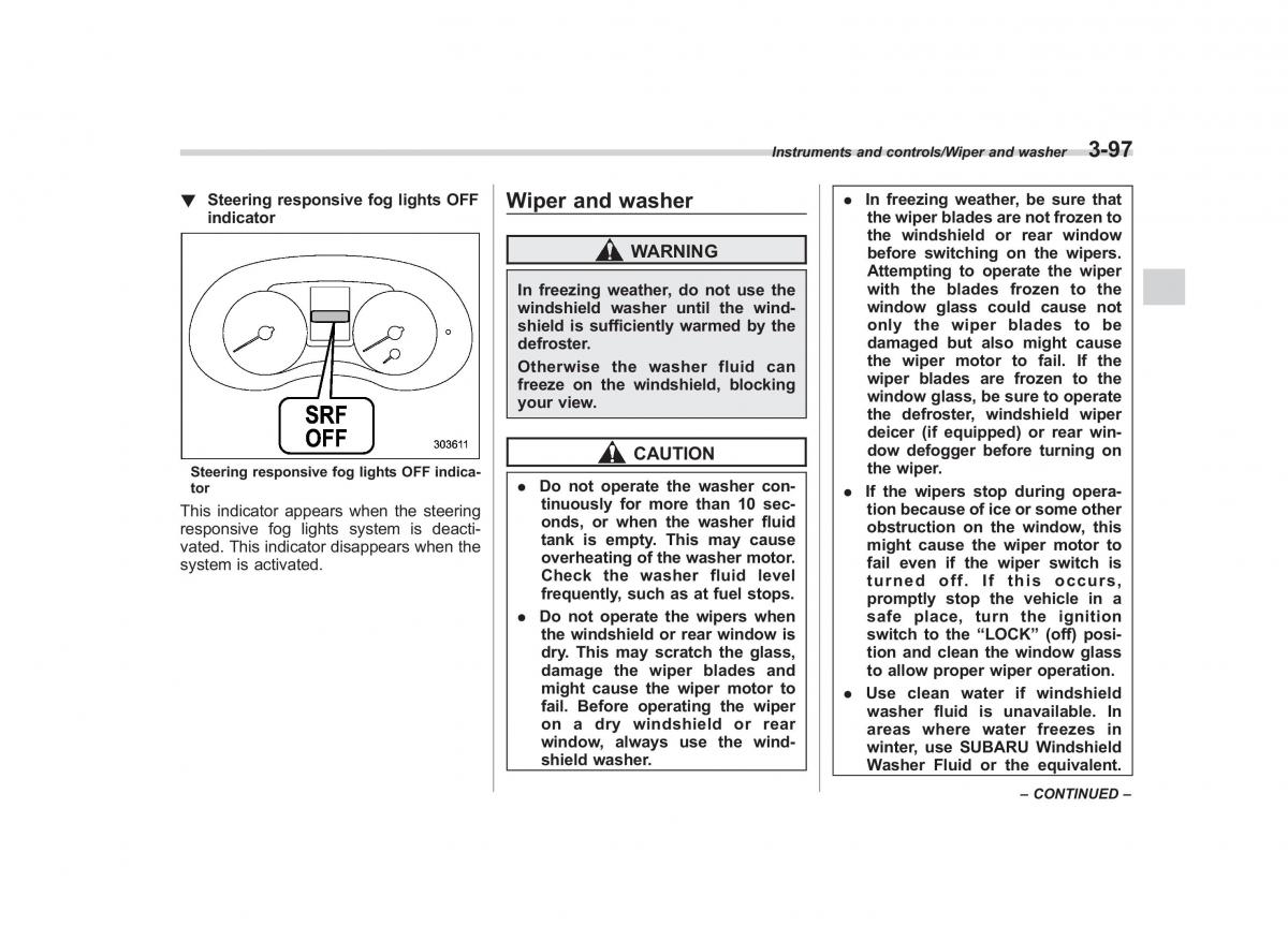 Subaru XV Crosstrek owners manual / page 238