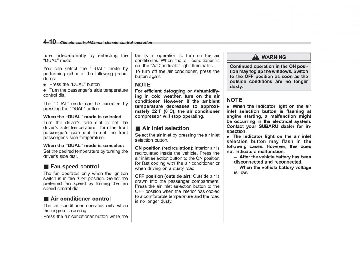 Subaru XV Crosstrek owners manual / page 263