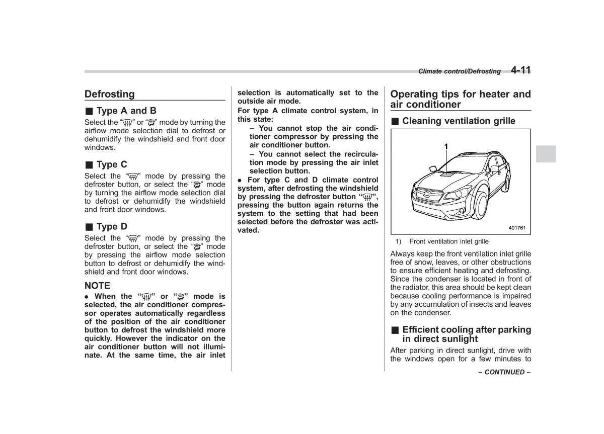 Subaru XV Crosstrek owners manual / page 264