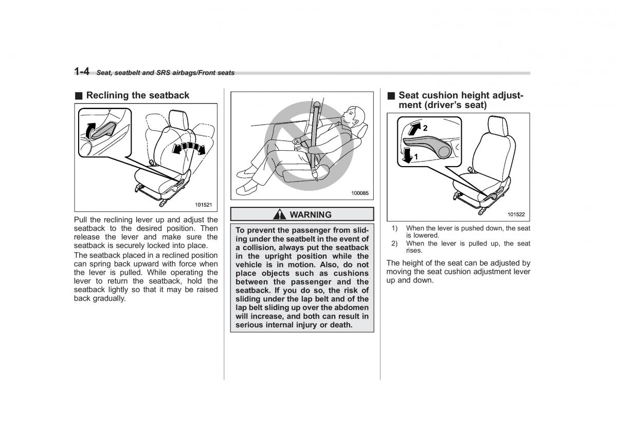 Subaru XV Crosstrek owners manual / page 31