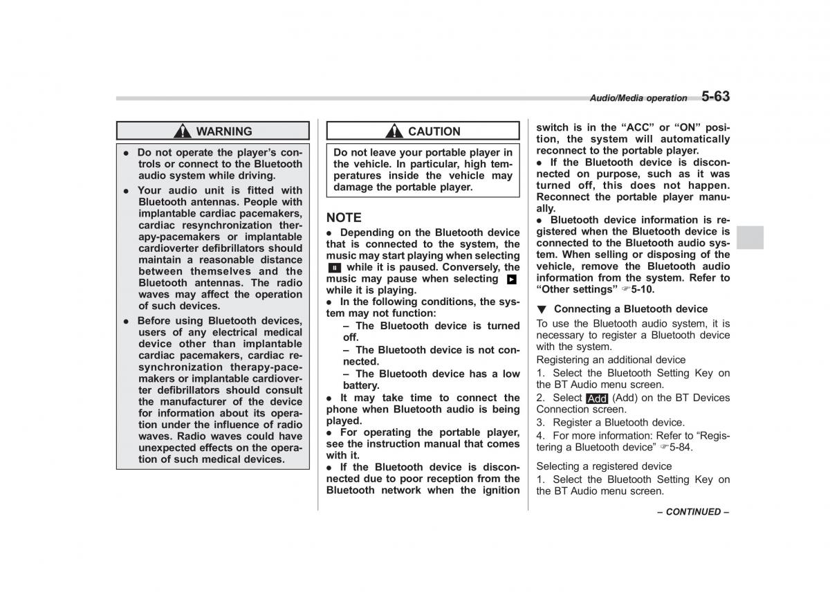 Subaru XV Crosstrek owners manual / page 330