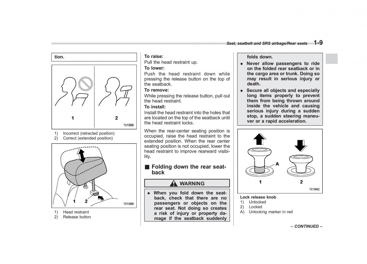 Subaru XV Crosstrek owners manual / page 36