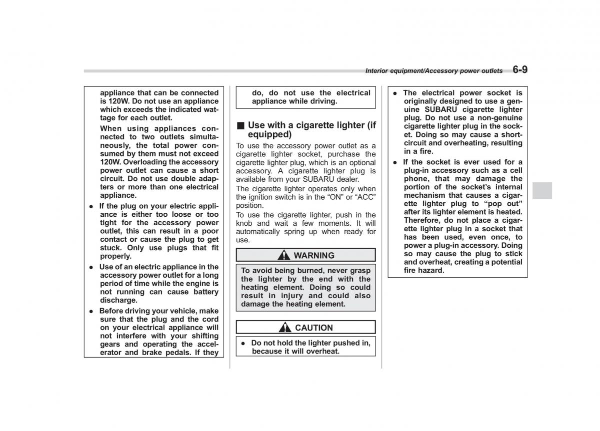 Subaru XV Crosstrek owners manual / page 392