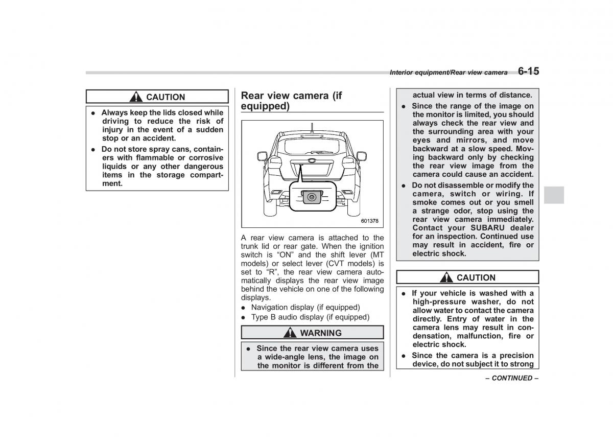 Subaru XV Crosstrek owners manual / page 398