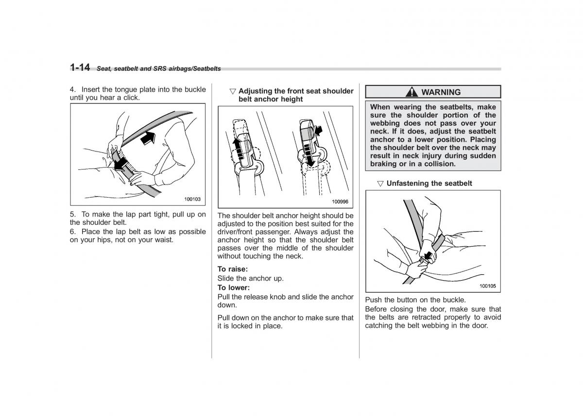 Subaru XV Crosstrek owners manual / page 41