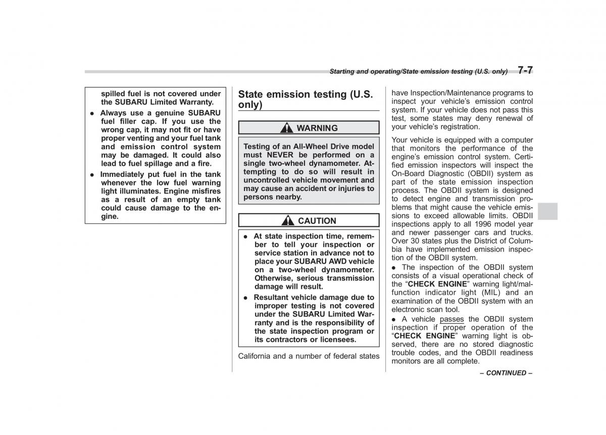 Subaru XV Crosstrek owners manual / page 410