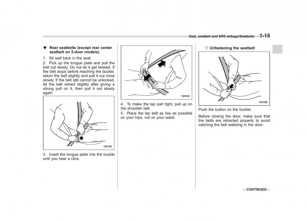 Subaru XV Crosstrek owners manual / page 42