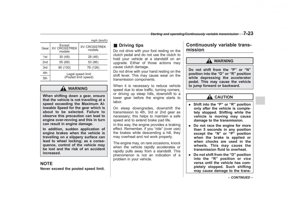 Subaru XV Crosstrek owners manual / page 426