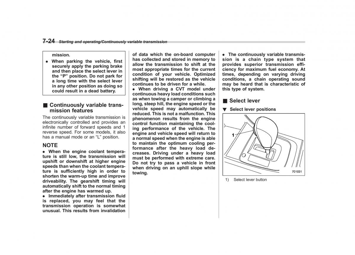 Subaru XV Crosstrek owners manual / page 427