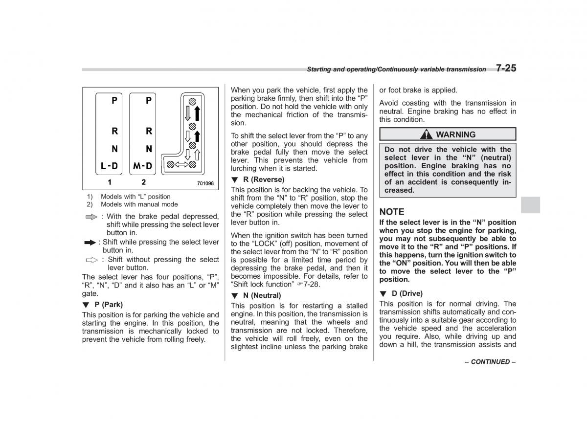 Subaru XV Crosstrek owners manual / page 428