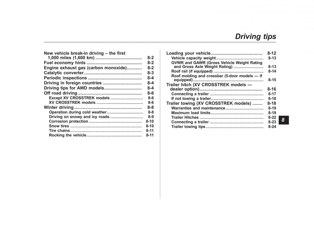 Subaru XV Crosstrek owners manual / page 452