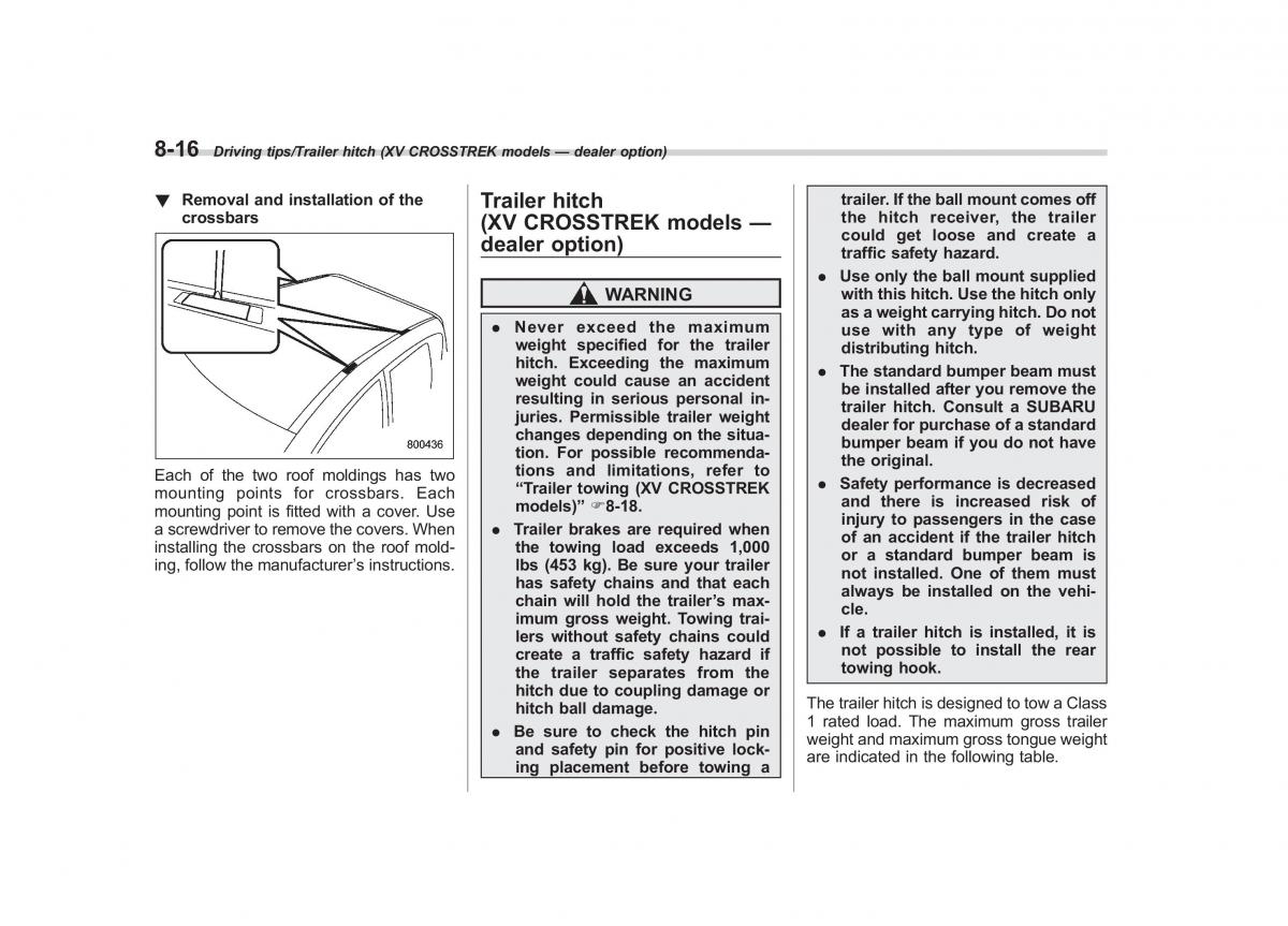 Subaru XV Crosstrek owners manual / page 467