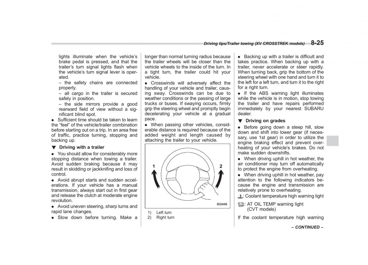 Subaru XV Crosstrek owners manual / page 476