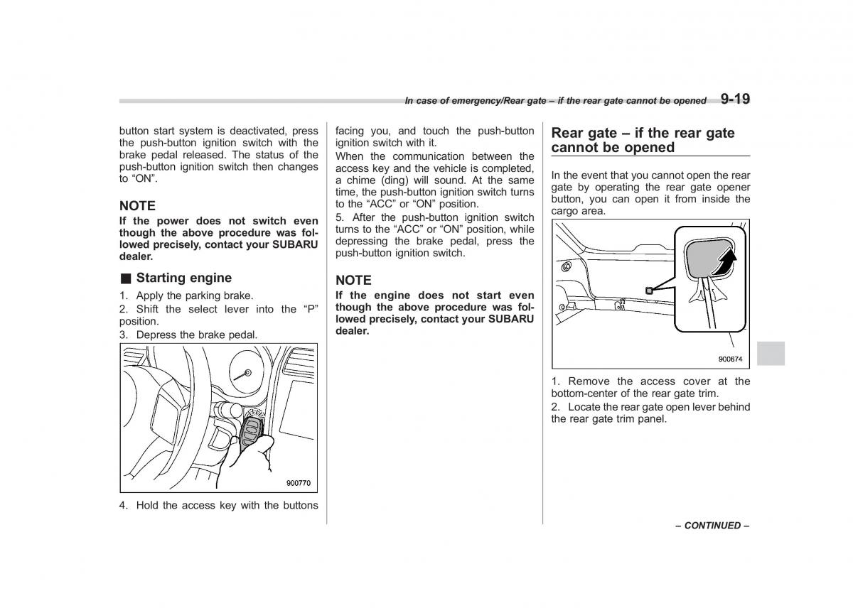 Subaru XV Crosstrek owners manual / page 496