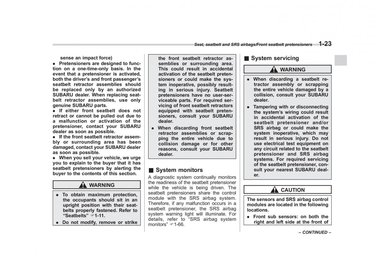 Subaru XV Crosstrek owners manual / page 50