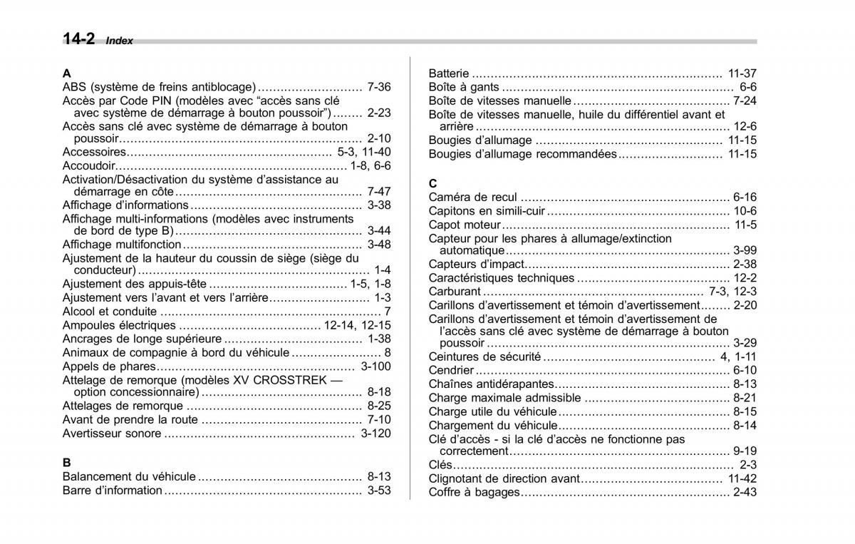 Subaru XV Crosstrek manuel du proprietaire / page 636