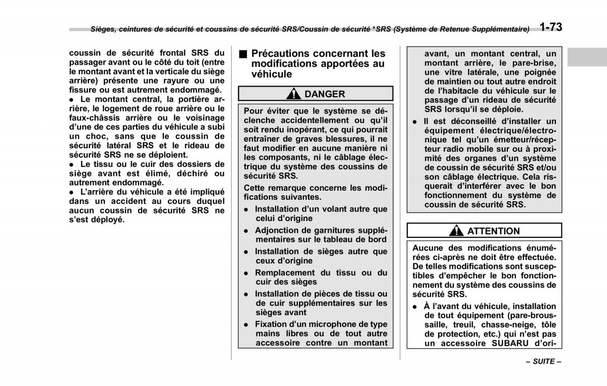 Subaru XV Crosstrek manuel du proprietaire / page 105