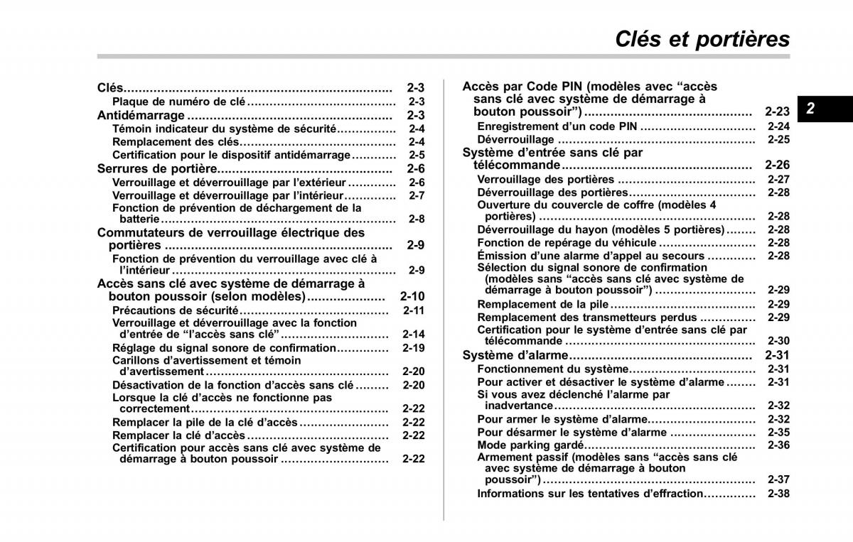 Subaru XV Crosstrek manuel du proprietaire / page 107