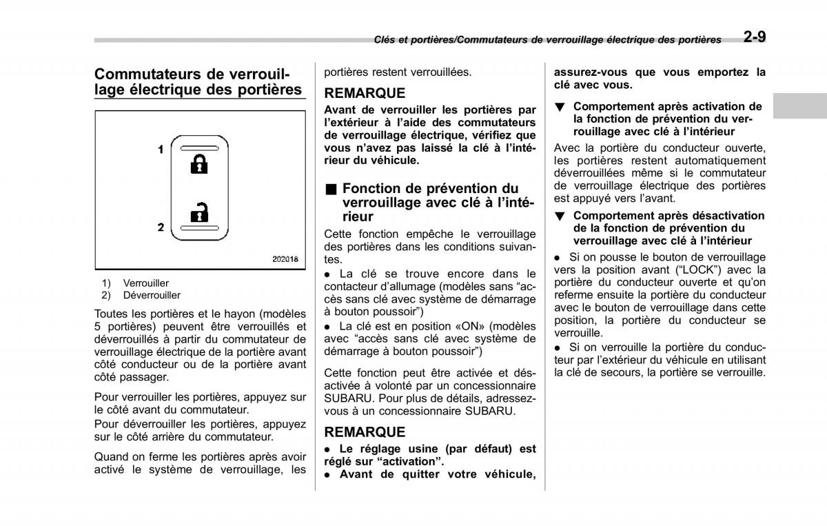 Subaru XV Crosstrek manuel du proprietaire / page 115