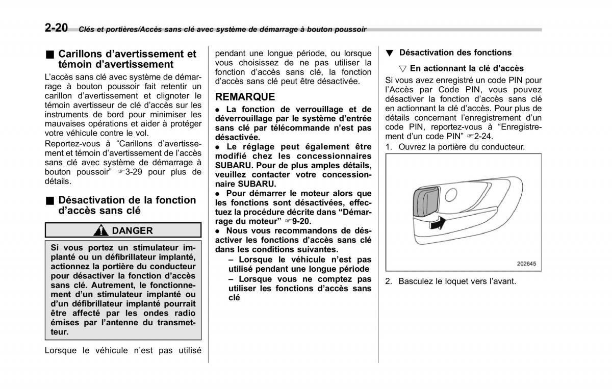 Subaru XV Crosstrek manuel du proprietaire / page 126