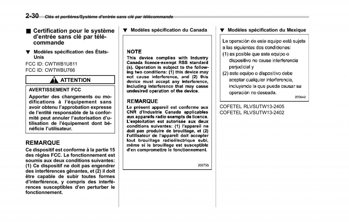 Subaru XV Crosstrek manuel du proprietaire / page 136