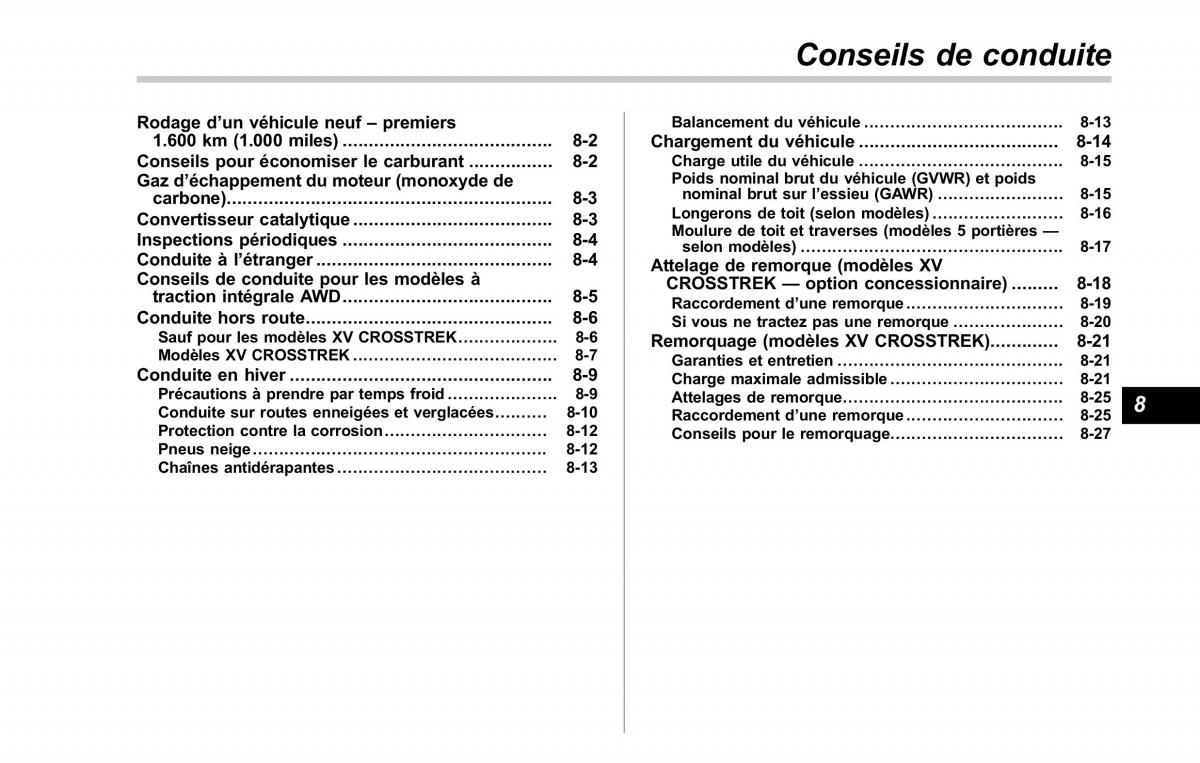 Subaru XV Crosstrek manuel du proprietaire / page 489