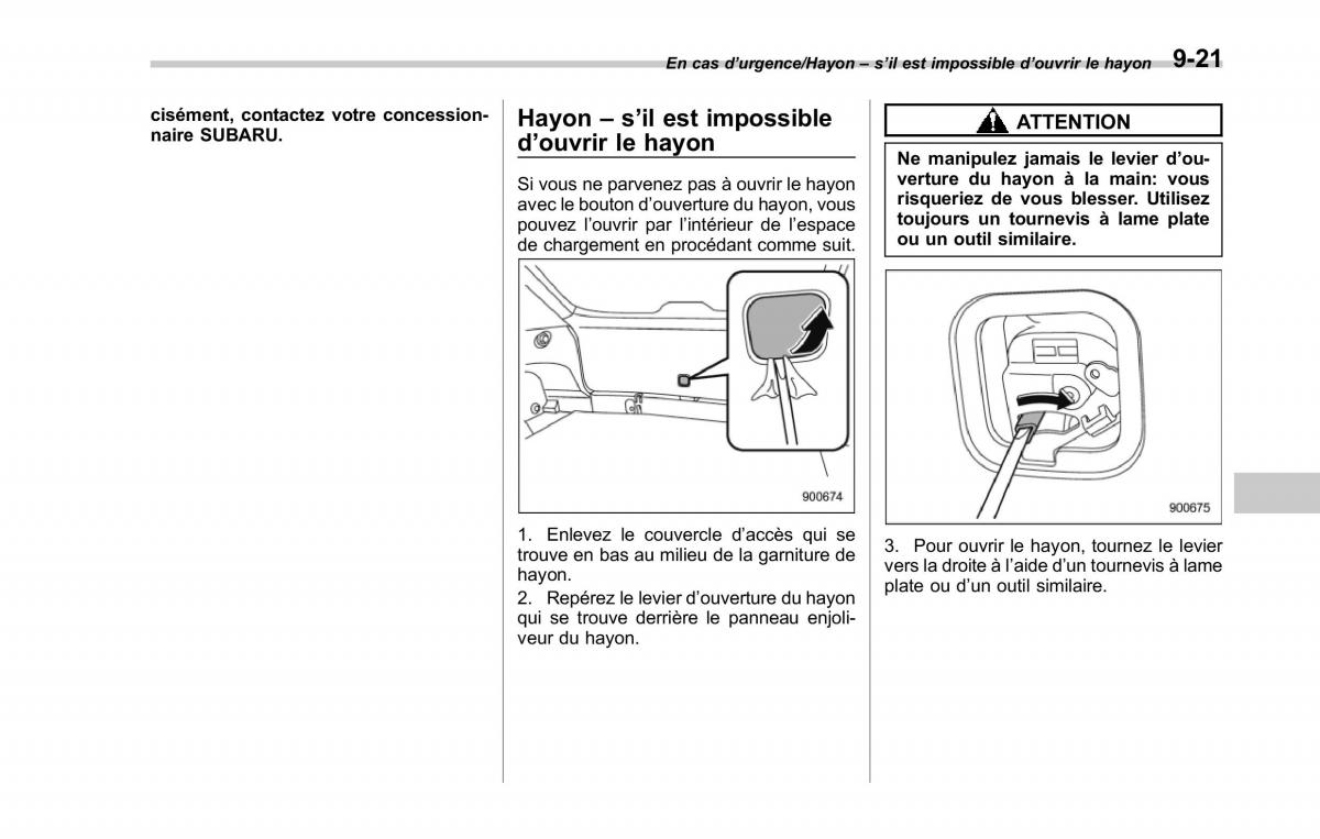 Subaru XV Crosstrek manuel du proprietaire / page 539