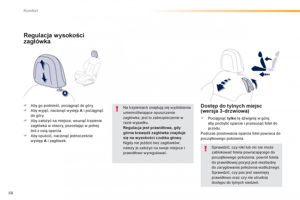 Peugeot 208 instrukcja obslugi / page 60