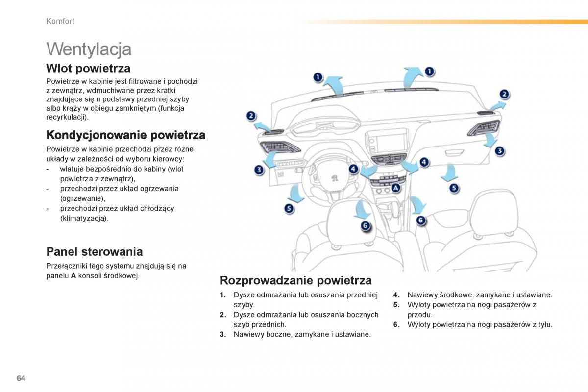 Peugeot 208 instrukcja obslugi / page 66