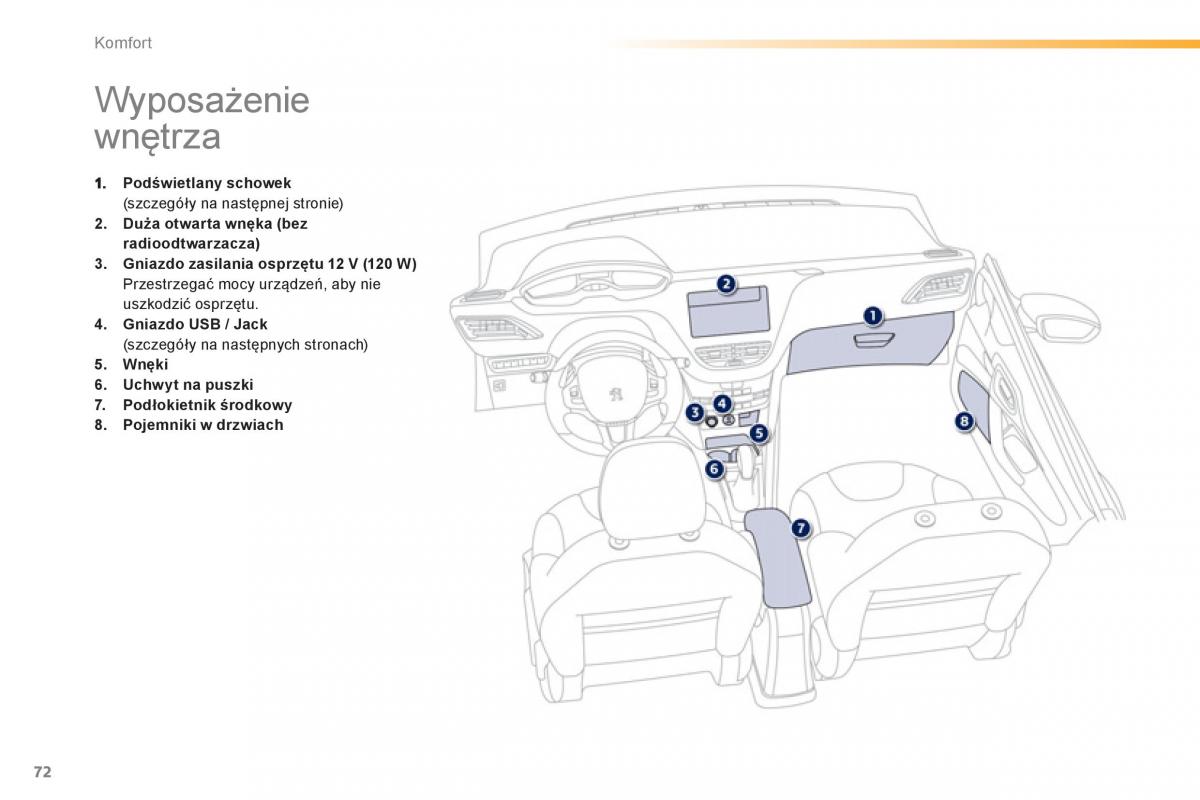 Peugeot 208 instrukcja obslugi / page 74