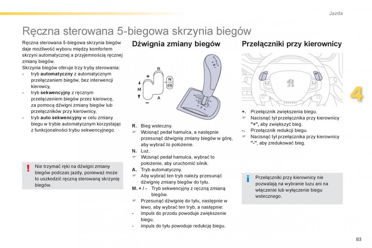 Peugeot 208 instrukcja obslugi / page 85