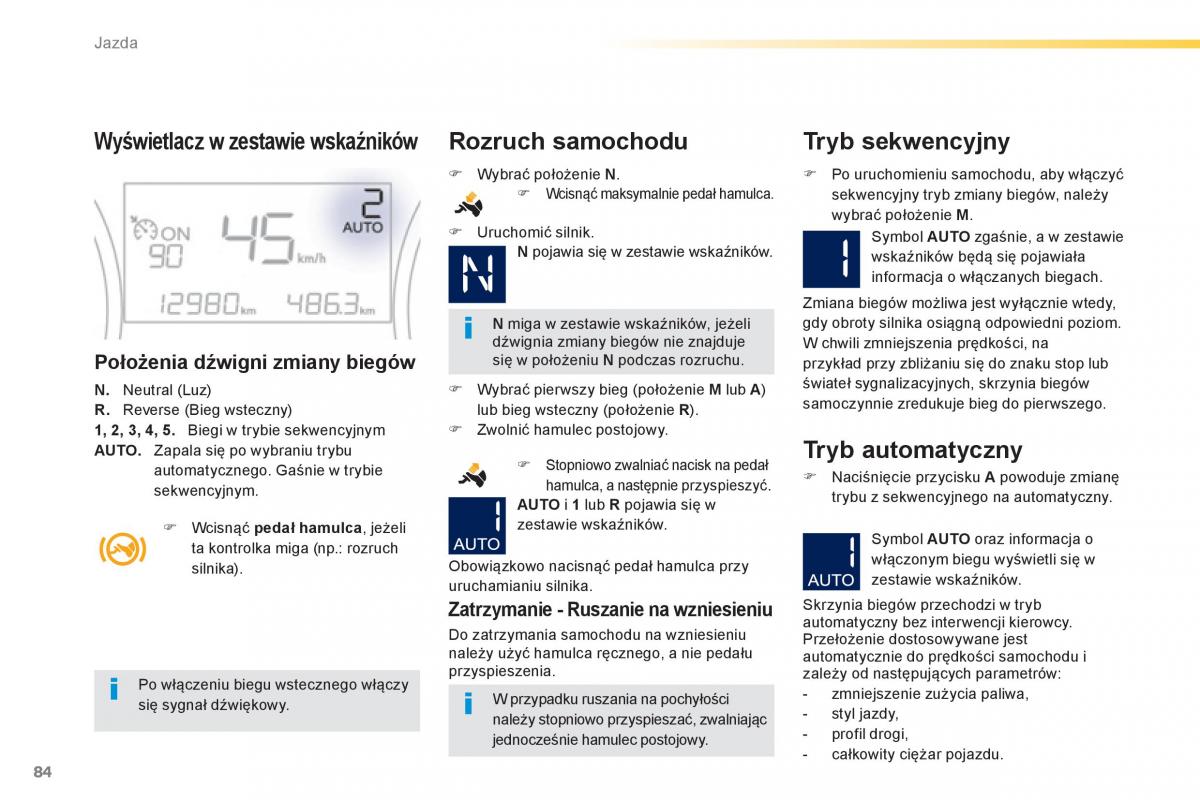 Peugeot 208 instrukcja obslugi / page 86