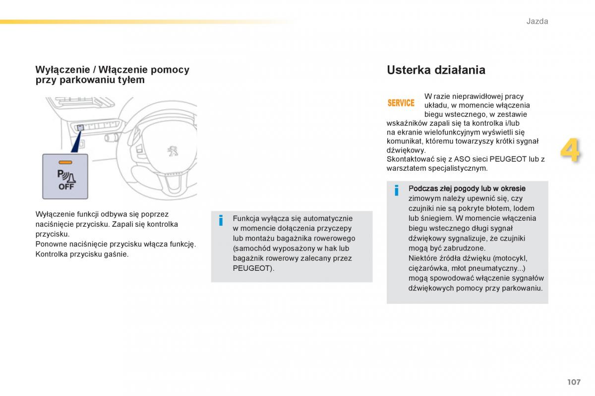 Peugeot 208 instrukcja obslugi / page 109