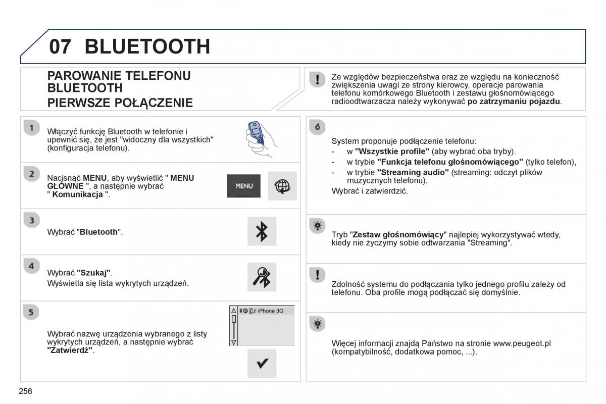 Peugeot 208 instrukcja obslugi / page 258