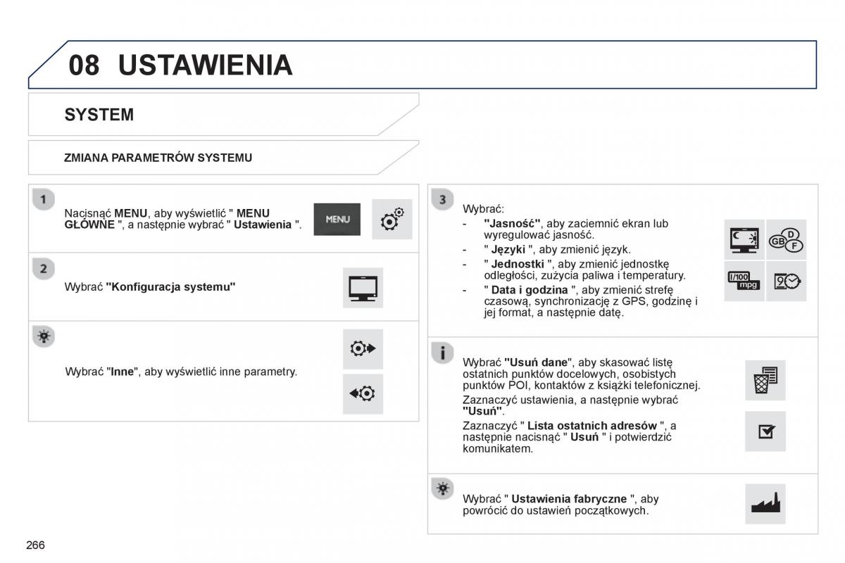 Peugeot 208 instrukcja obslugi / page 268