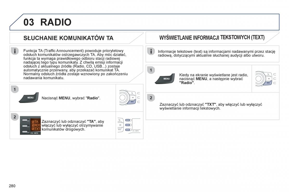 Peugeot 208 instrukcja obslugi / page 282