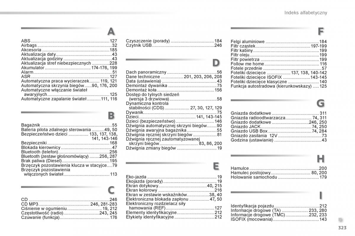 Peugeot 208 instrukcja obslugi / page 325