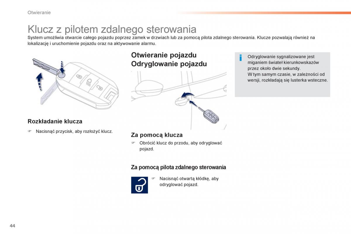 Peugeot 208 instrukcja obslugi / page 46