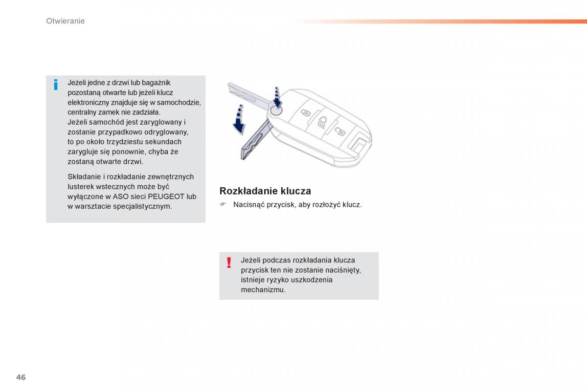 Peugeot 208 instrukcja obslugi / page 48