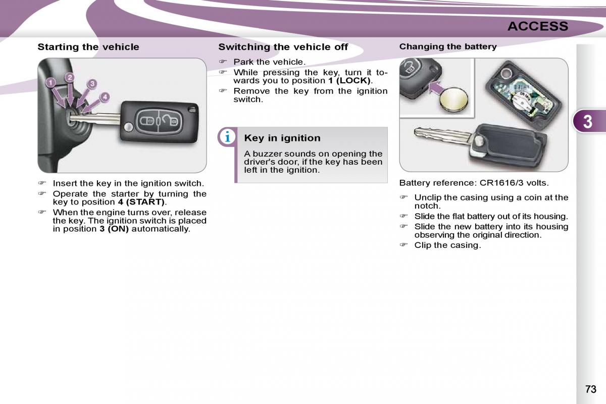 Peugeot 4007 owners manual / page 61