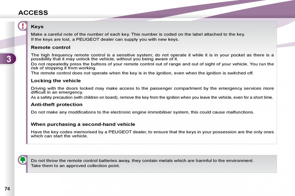 Peugeot 4007 owners manual / page 62