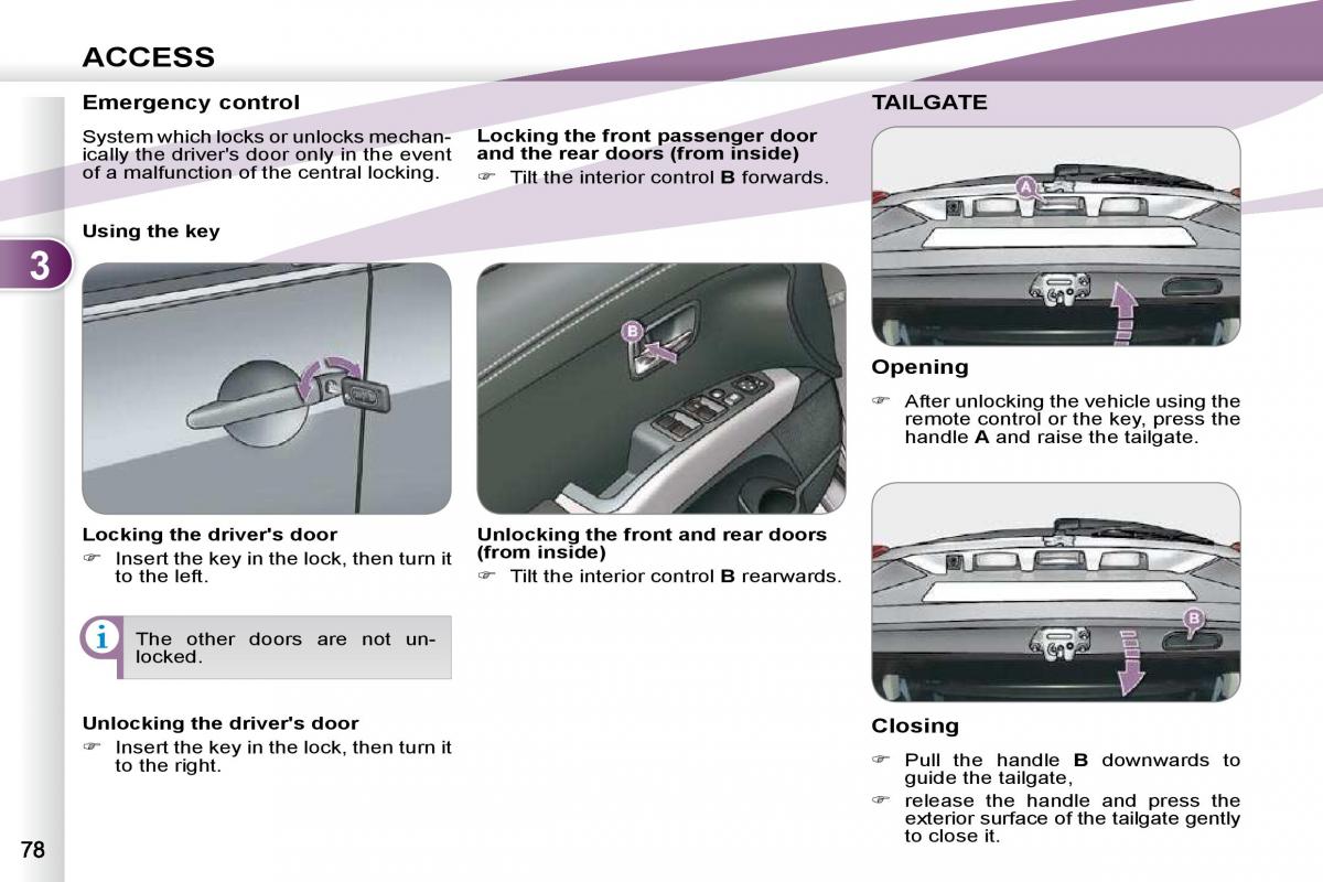 Peugeot 4007 owners manual / page 69