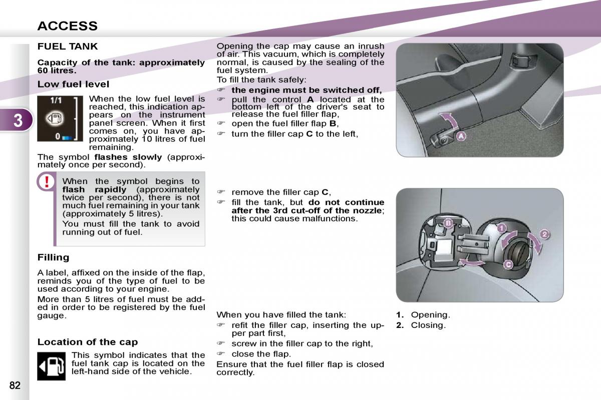 Peugeot 4007 owners manual / page 76