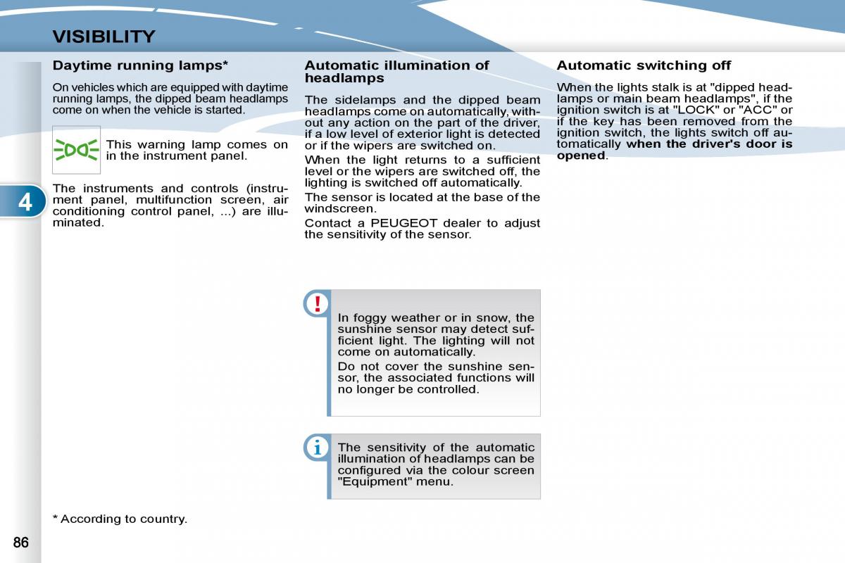 Peugeot 4007 owners manual / page 80