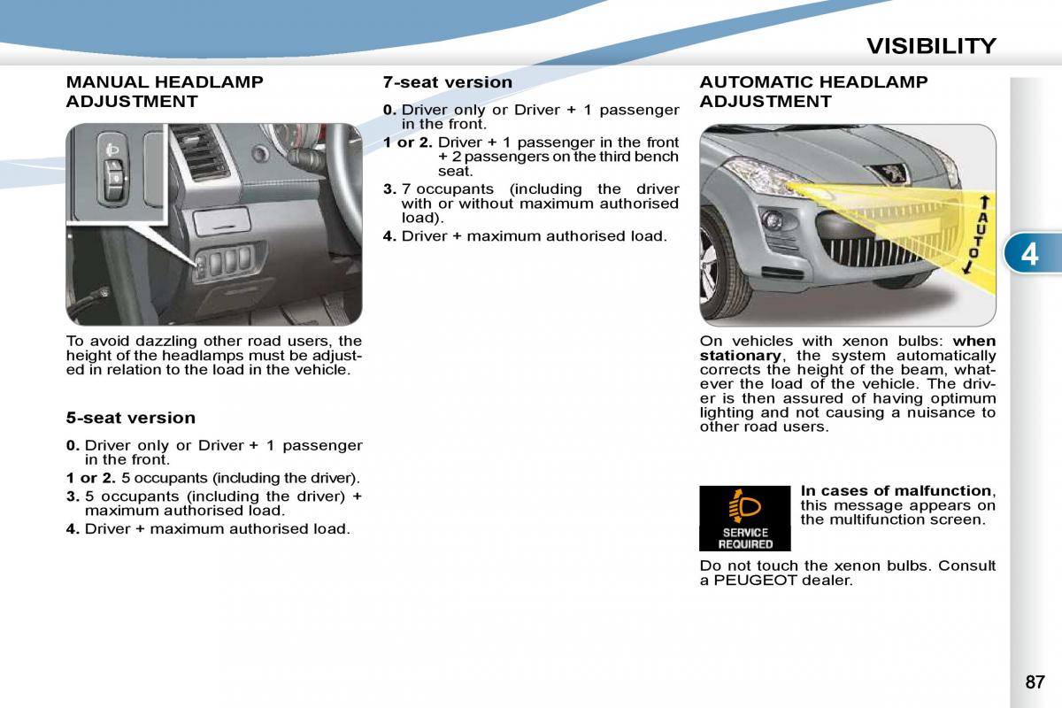 Peugeot 4007 owners manual / page 82