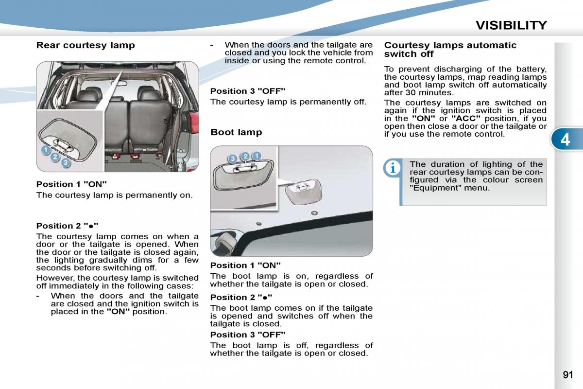 Peugeot 4007 owners manual / page 86