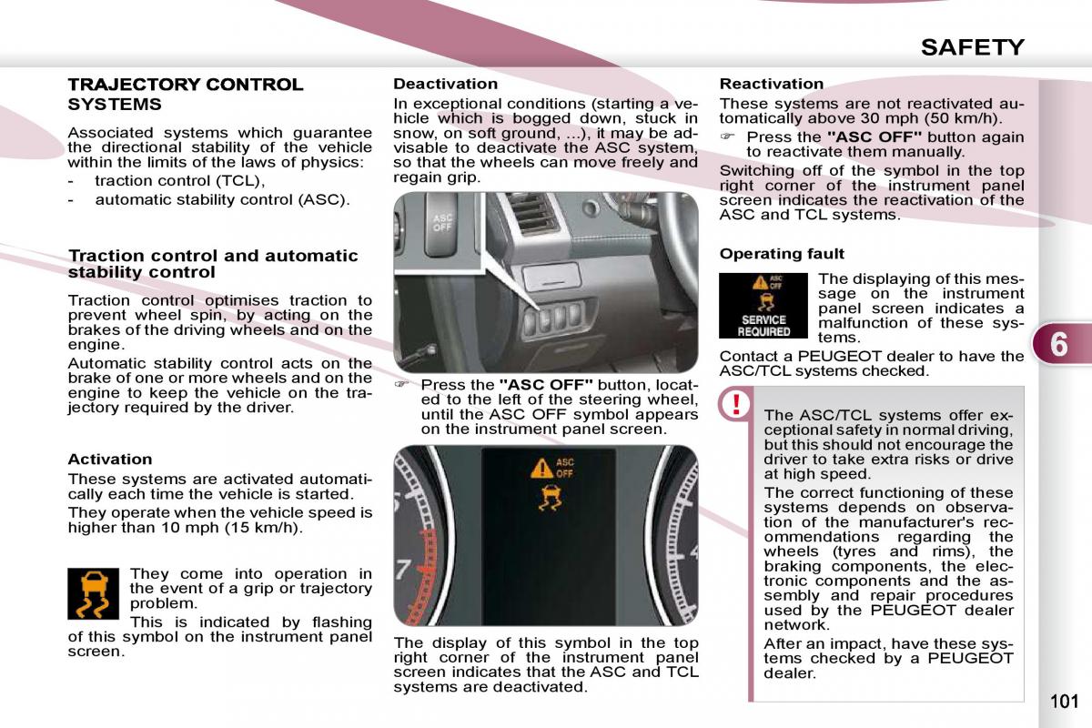 Peugeot 4007 owners manual / page 96